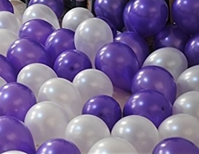 

EVA Solid 0207 Balloon(White, Purple, Pack of 100)