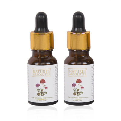 

Nature's Absolutes Geranium Oil (15ml x 2) Combo Pack of 2 Pcs ,100% Pure Organic, Premium Oil(30 ml)