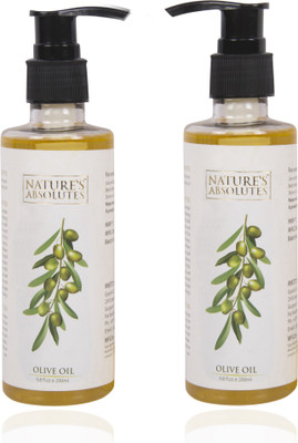 

Nature's Absolutes Olive Oil (200ml x 2) Combo Pack of 2 Pcs,100% Pure Organic, Premium Oil(400 ml)