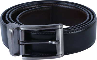 

yash india Men Formal, Party, Evening, Casual Black Genuine Leather Reversible Belt