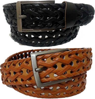 

Pegaso Men & Women Casual, Formal Khaki, Black Genuine Leather Belt, Black;camel