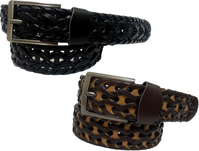 

Pegaso Men & Women Casual, Formal Brown, Black Genuine Leather Belt, Black;brown