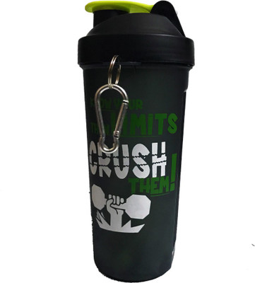 

Heega KNOW YOUR LIMIT THEN CRUSH GYM SHAKER 1000 ml Shaker(Pack of 1, Black)