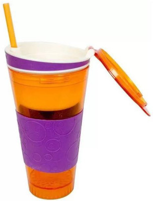

Starbust Snackeez Multi Purpose Drink & Snack Travel Cups Mug 550 ml Sipper (Snackezz-ZBS7) 500 ml Sipper(Pack of 1, Multicolor)