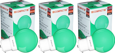 

Compact 0.5 W Round B22 LED Bulb(Green, Pack of 3)