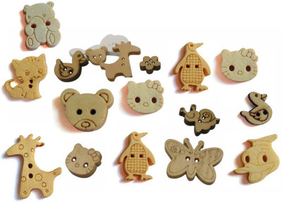 

Aumni Crafts sewing and scrapbooking 00056 Wooden Buttons(Pack of 50)