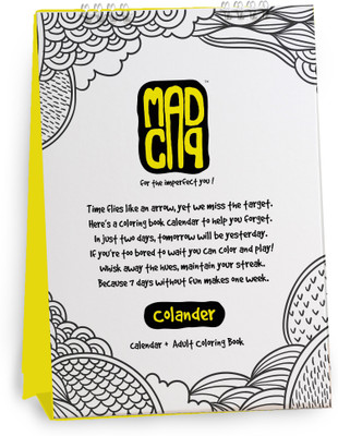

MadCap Colander 2018 Table Calendar(Multicolor, Calendar + Coloring Book)