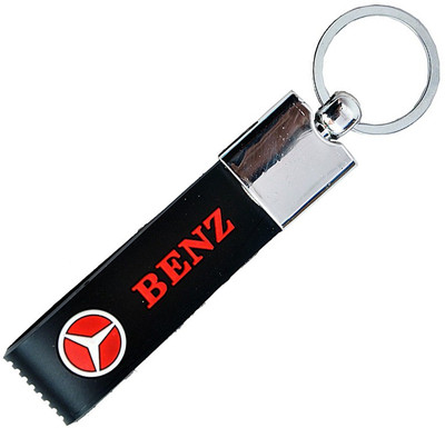 

One Point Collections Benz Inspired Double Sided Silicon Rubber Keychain Car keychain collectible RED Key Chain(Black, Red)