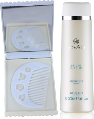 

Oriflame Sweden NovAge Bright Sublime Brightening Toner 200ml (32657) With Comb Mirror Set(Set of 3)