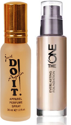 

Oriflame Sweden The ONE EverLasting Foundation 30ml (Nude Pink - 31162) With Just Doit Perfume 30ml(Set of 2)