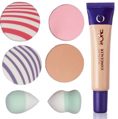 

Oriflame Sweden The ONE IlluSkin Concealer 10ml (Fair Light - 30615) With Puff Sponge(Set of 7)