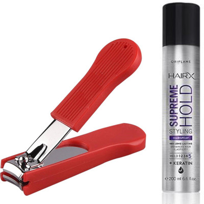 

Oriflame Sweden HairX Supreme Hold Styling Hairspray 200ml (30551) With Nail Cutter(Set of 2)