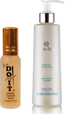 

Oriflame Sweden NovAge Bright Sublime Brightening Cleanser 200ml (32656) With Just Doit Perfume 30ml(Set of 2)