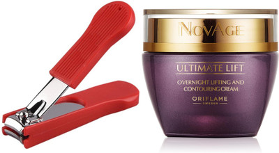 

Oriflame Sweden NovAge Ultimate Lift Overnight Lifting & Contouring Cream 50ml (31541) With Nail Cutter(Set of 2)