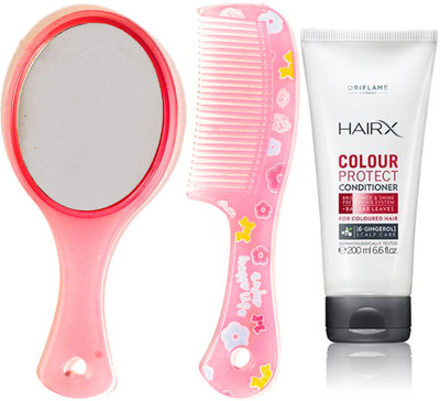 

Oriflame Sweden HairX Colour Protect Conditioner 200ml (26672) With Mirror & Comb Set(Set of 3)