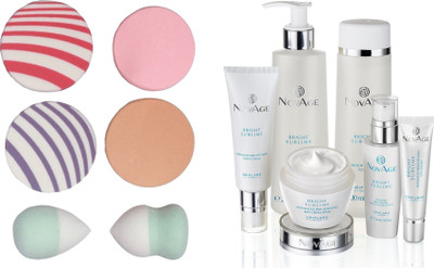 

Oriflame Sweden NovAge Bright Sublime set 6Pcs (28969) With Puff Sponge(Set of 12)