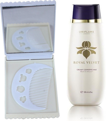 

Oriflame Sweden Royal Velvet Creamy Cleansing Milk 200ml (22421) With Comb Mirror Set(Set of 3)