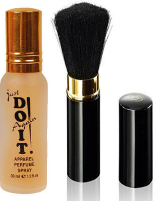 Oriflame Sweden Giordani Gold Black Powder Brush (28759) With Just Doit Perfume 30ml(Set of 2)