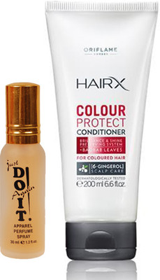 

Oriflame Sweden HairX Colour Protect Conditioner 200ml (26672) With Just Doit Perfume 30ml(Set of 2)