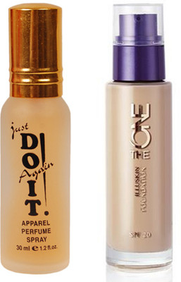 

Oriflame Sweden The ONE IlluSkin Foundation (Olive Beige - 30601) With Just Doit Perfume 30ml(Set of 2)