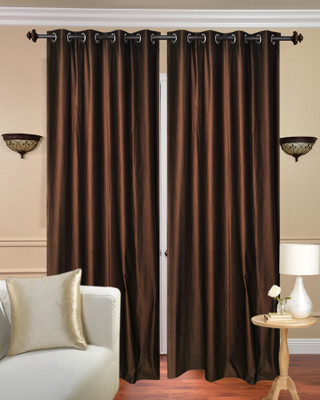 

Shiv Shankar Handloom 152 cm (5 ft) Polyester Window Curtain (Pack Of 2)(Plain, Coffee)