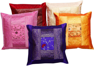 

Gurukripa Shopee Embroidered Cushions & Pillows Cover(Pack of 5, 16 cm*16 cm, Multicolor)