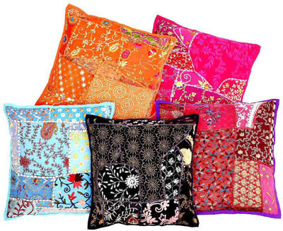 

Halowishes Printed Cushions Cover(Pack of 5, 40 cm*40 cm, Multicolor)
