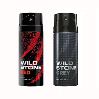 

Wild Stone Red And Grey Body Spray - For Men(150 ml, Pack of 2)