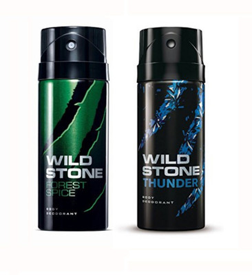 

Wild Stone Forest Spice And Thunder Body Spray - For Men(150 ml, Pack of 2)