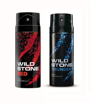 

Wild Stone Red And Thunder Body Spray - For Men(150 ml, Pack of 2)
