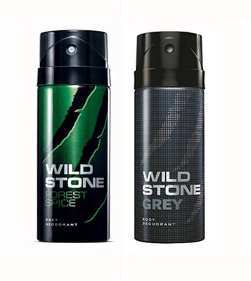 

Wild Stone Forest Spice And Grey Body Spray - For Men(150 ml, Pack of 2)