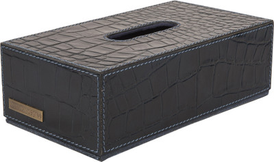 

Three Sixty 1 Compartments leather Tissue Box(Black)