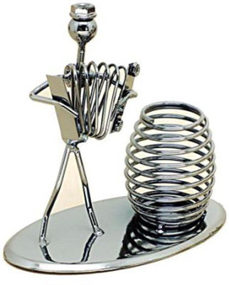 

sharma Enterprises 1 Compartments matel Unique Skeleton Pen Stand ,Made Of Matel , Desk Organizer Can Be An Ideal All-Season Gift.(Silver)