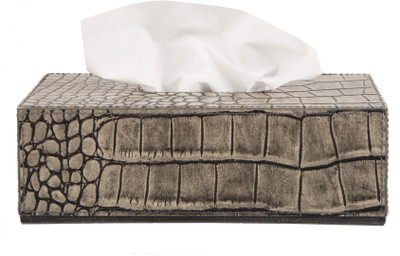 

Three sixty 1 Compartments Leather Tissue Box(Grey)
