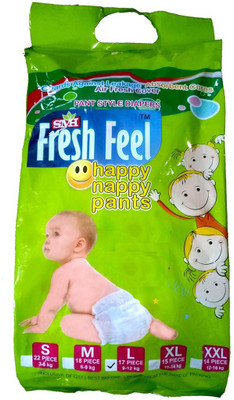 

Fresh Feel Large Pant Diaper(Mega Pack-(102/136/170/204)pieces) - L(106 Pieces)