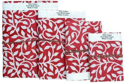 

sunvi Regular Diary(handmade, Red, Pack of 4)