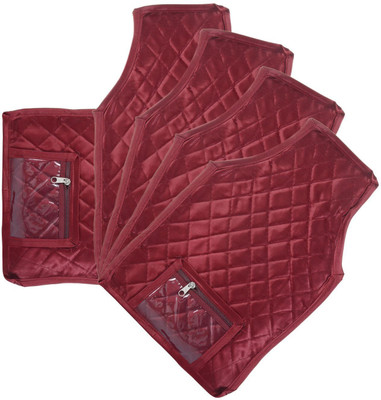

Indi Bargain Satin Designer Blouse Cover Set of 5(Maroon)