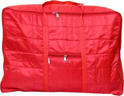

JARA HAT KE Travel,Blanket and Storage Bag Jumbo Travel Bag, Rajai Cum Blanket Bag, Storage Bag JHK-117(Red)