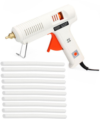 

Glun Crown White 150w 150 Watt Auto Cut Professional Temperature Control Copper Nozzle Gun High Temperature Corded Glue Gun(11 mm)