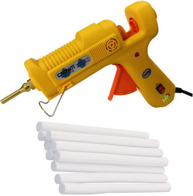 

Glun Crown Yellow 150w 150 Watt Professional Long Nozzle Copper Nozzle Gun With On Off Switch and Indicator High Temperature Corded Glue Gun(11 mm)