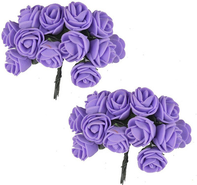 

Confidence Hair Accessoiries Flowers (SET OF 24 FLOWERS) (Purple) Hair Accessory Set(Purple)