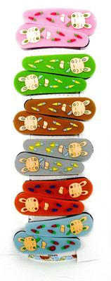 

Khubsurat Tic-Tac Hair Clips for Kids, Cartoon Character on Silicon with Metal Base, 6 Pairs (12 Pcs), Mix Color, Smooth Finish Tic Tac Clip(Multicolor)