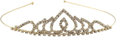 Anuradha Art Jewellery Tiara Head Band(Gold)