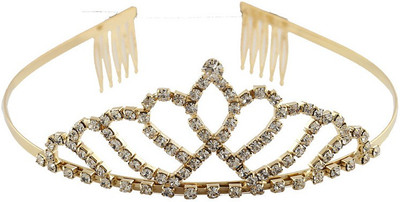 

Anuradha Art Jewellery Tiara Head Band(Gold)