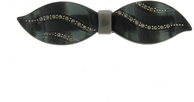 Anuradha Art Jewellery Backpin Back Pin(Grey)