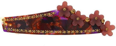 Anuradha Art Jewellery Backpin Back Pin(Purple)