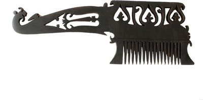 

Be You Elegant Vintage Look Designer Hand Carved Sheesham Wooden Hair Comb (Kanghi)