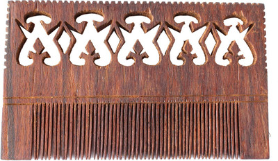 

Be You Mesmerizing Vintage Look Designer Hand Carved Sheesham Wooden Hair Comb (Kanghi)