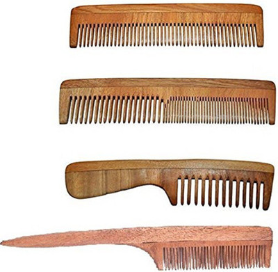 

Confidence neem Wood Comb (Combo Of 4 Combs)