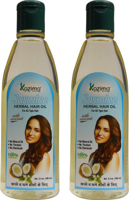 

KAZIMA Jasmine Herbal Hair Oil (Pack of 2) Ideal For Anti Hair Loss, Lice Prevention, Dandruff Treatment & Promote Hair Growth (100ML) Hair Oil(100 ml)